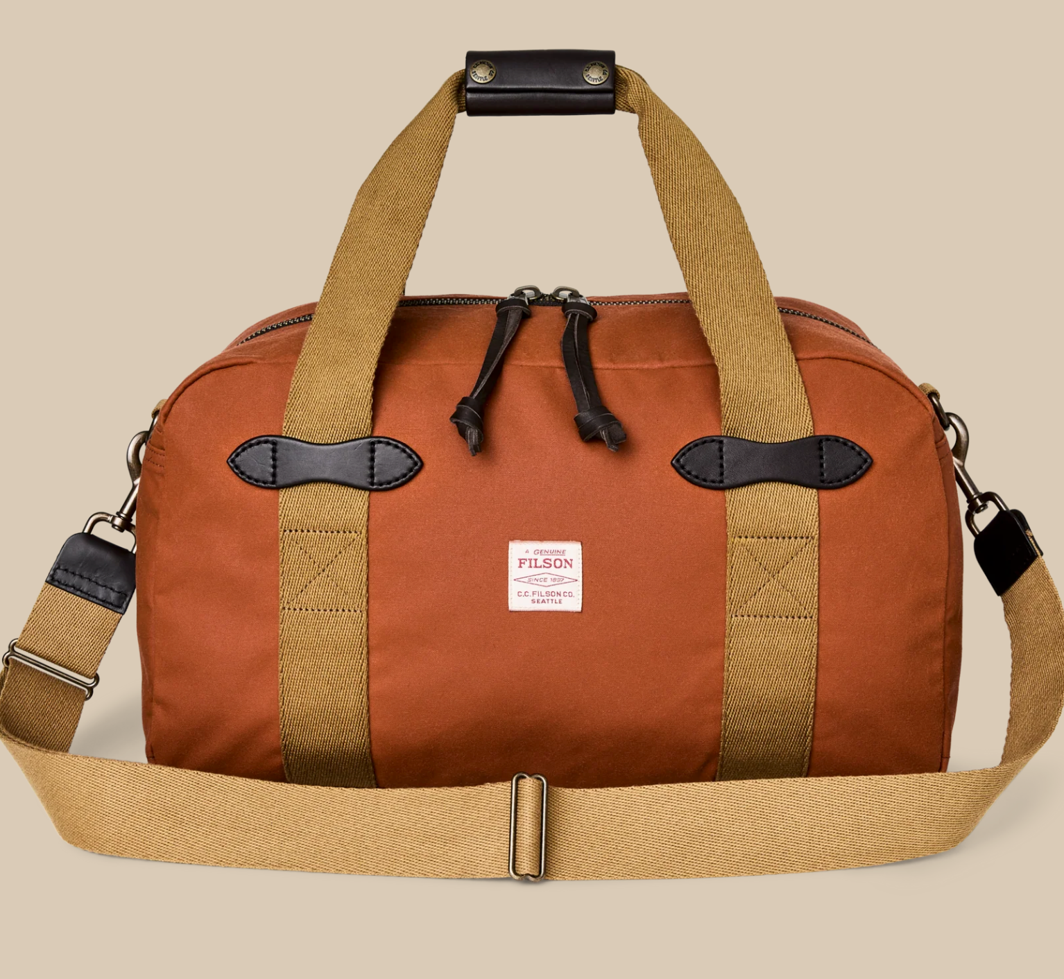 Filson Tin Cloth Bag Medium Rust