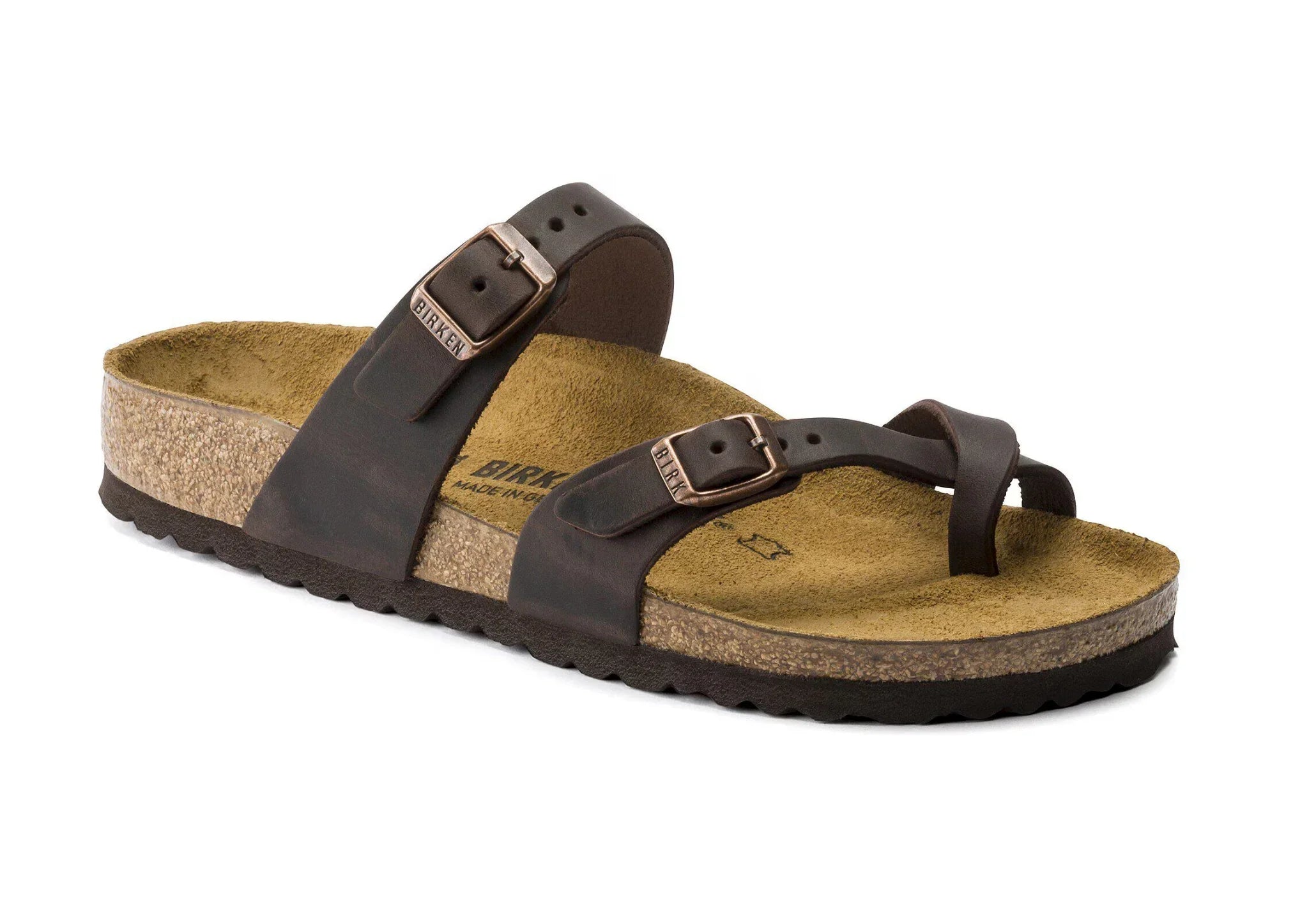 Birkenstock Women Leather Strappy Comfort Sandal- Brown