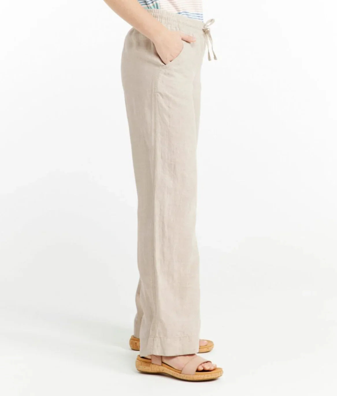 LL Bean Women's Premium Washable Linen Pull-On Pants