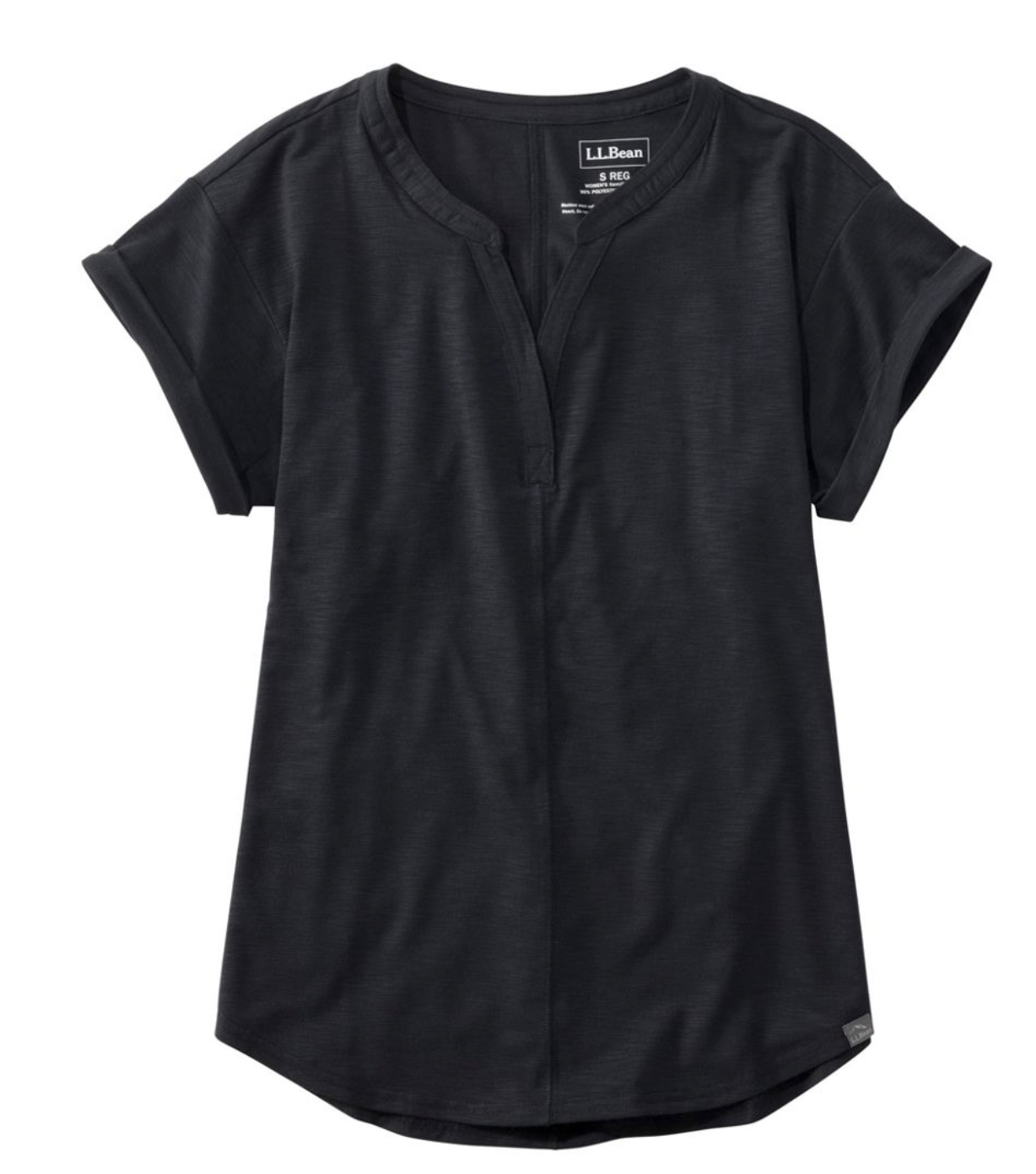 LL Bean Women's Streamside Tee, Short-Sleeve Splitneck