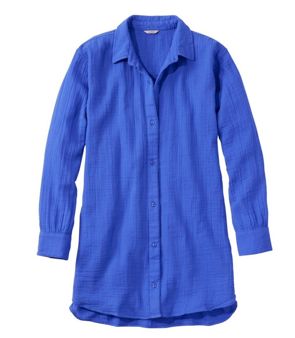 LL Bean Women's Cloud Gauze Cover-Up Shirt