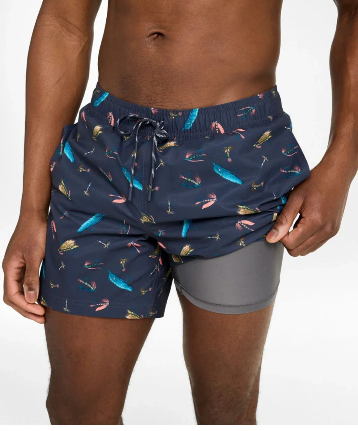 LL Bean Men's Vacationland Stretch Swim Trunks, Print, 6"