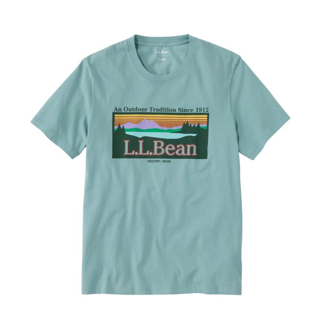 LL Bean Men's Sunwashed Tee, Short-Sleeve, Graphic