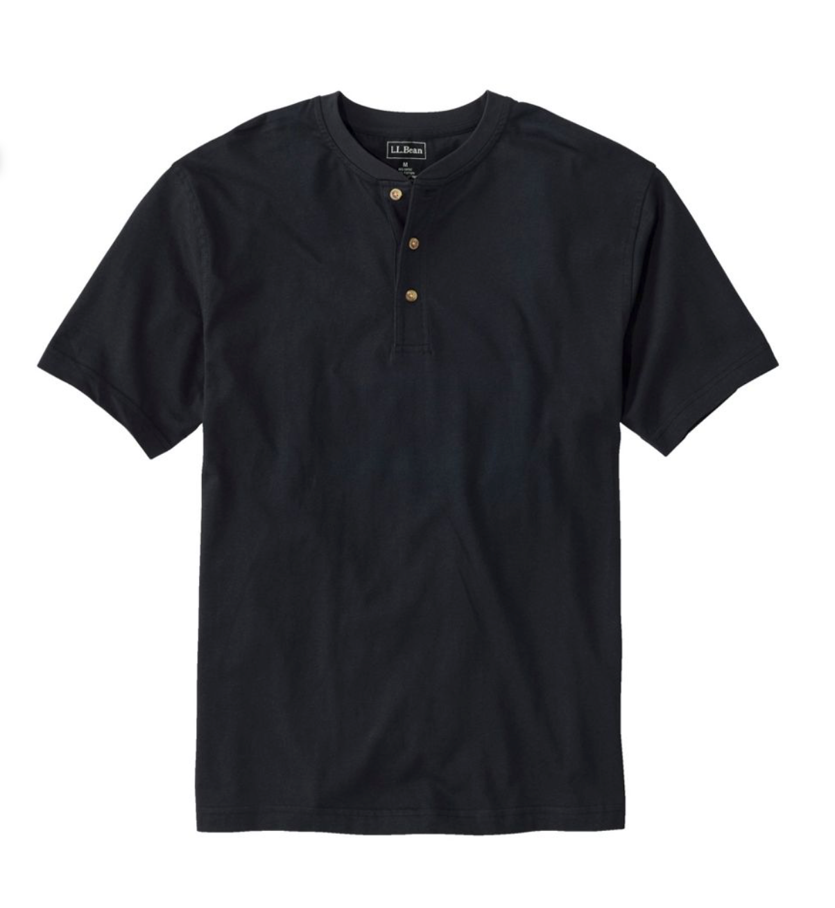 LL Bean Men's Carefree Unshrinkable Tee, Traditional Fit, Henley
