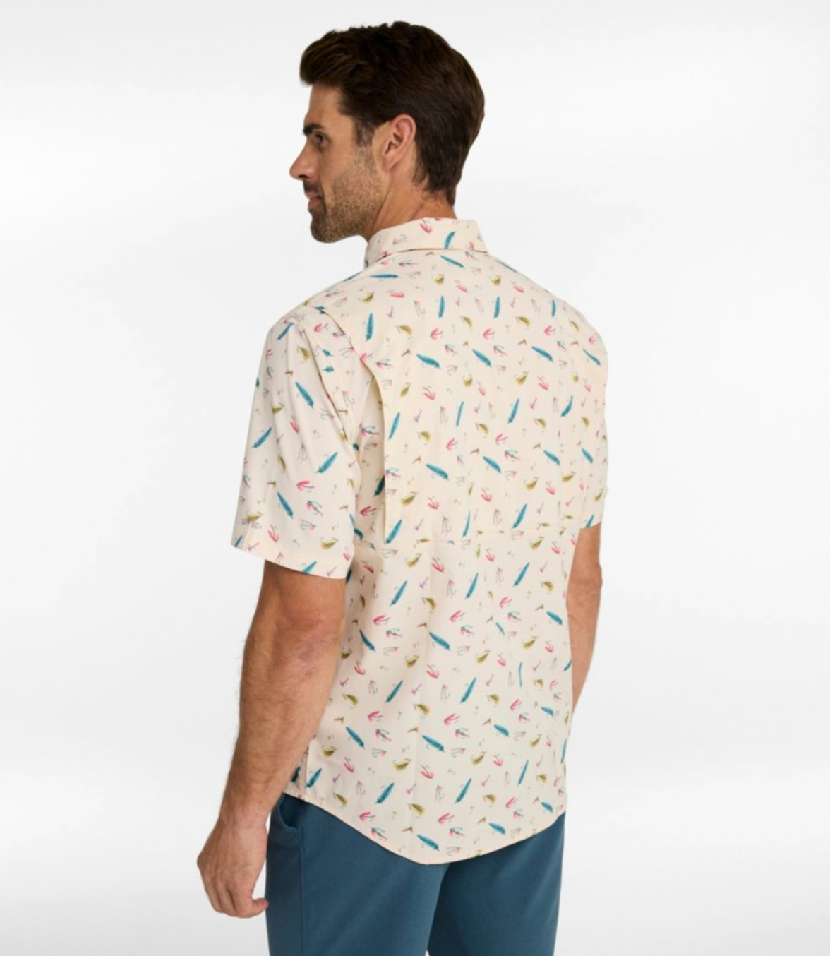 LL Bean Men's Tropicwear Shirt, Short-Sleeve Print