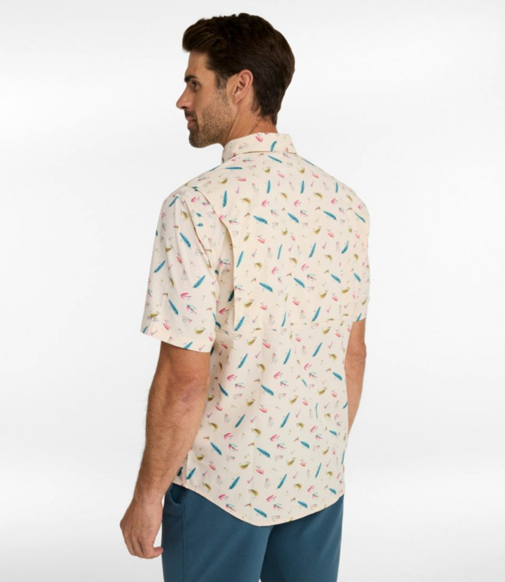 LL Bean Men's Tropicwear Shirt, Short-Sleeve Print