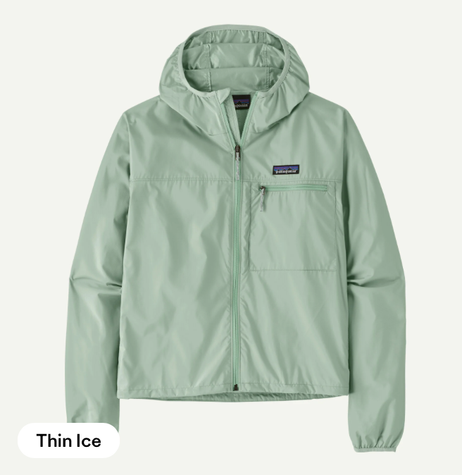 Patagonia Women’s Light Variable® Jacket in navy with zip‑front closure, lightweight recycled fabric, and adjustable hood.