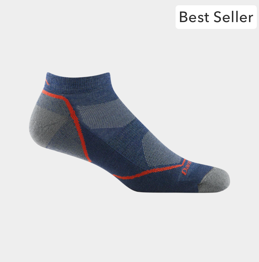 Darn Tough Men's Light Hiker No Show Lightweight Hiking Socks