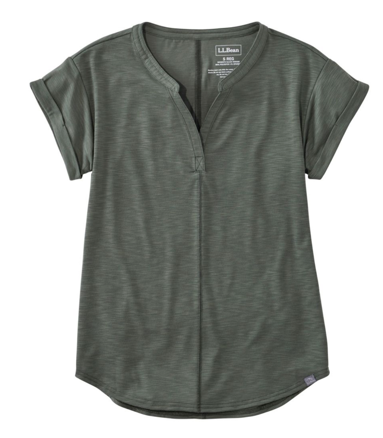 LL Bean Women's Streamside Tee, Short-Sleeve Splitneck