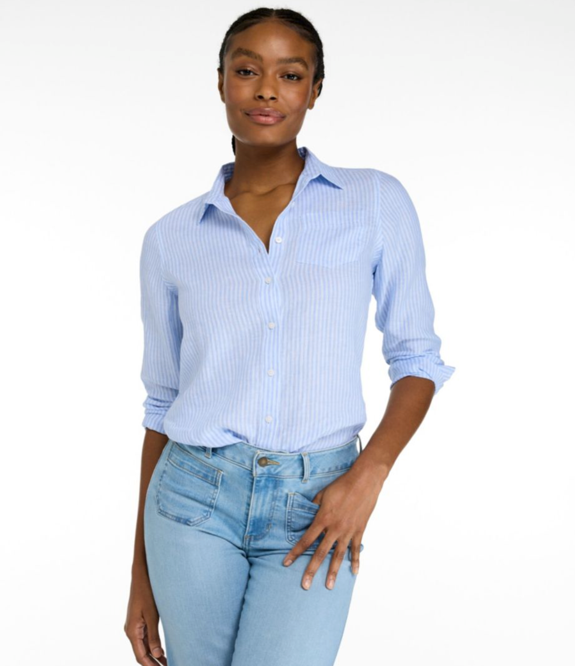 LL Bean Women's Premium Washable Linen Shirt, Tunic