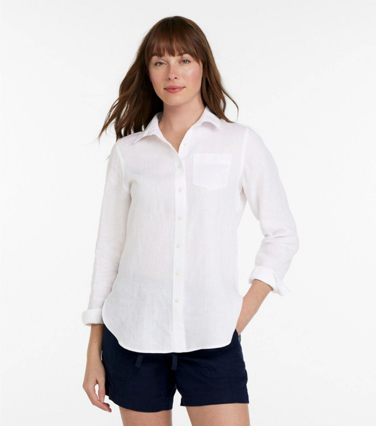 LL Bean Women's Premium Washable Linen Shirt, Tunic