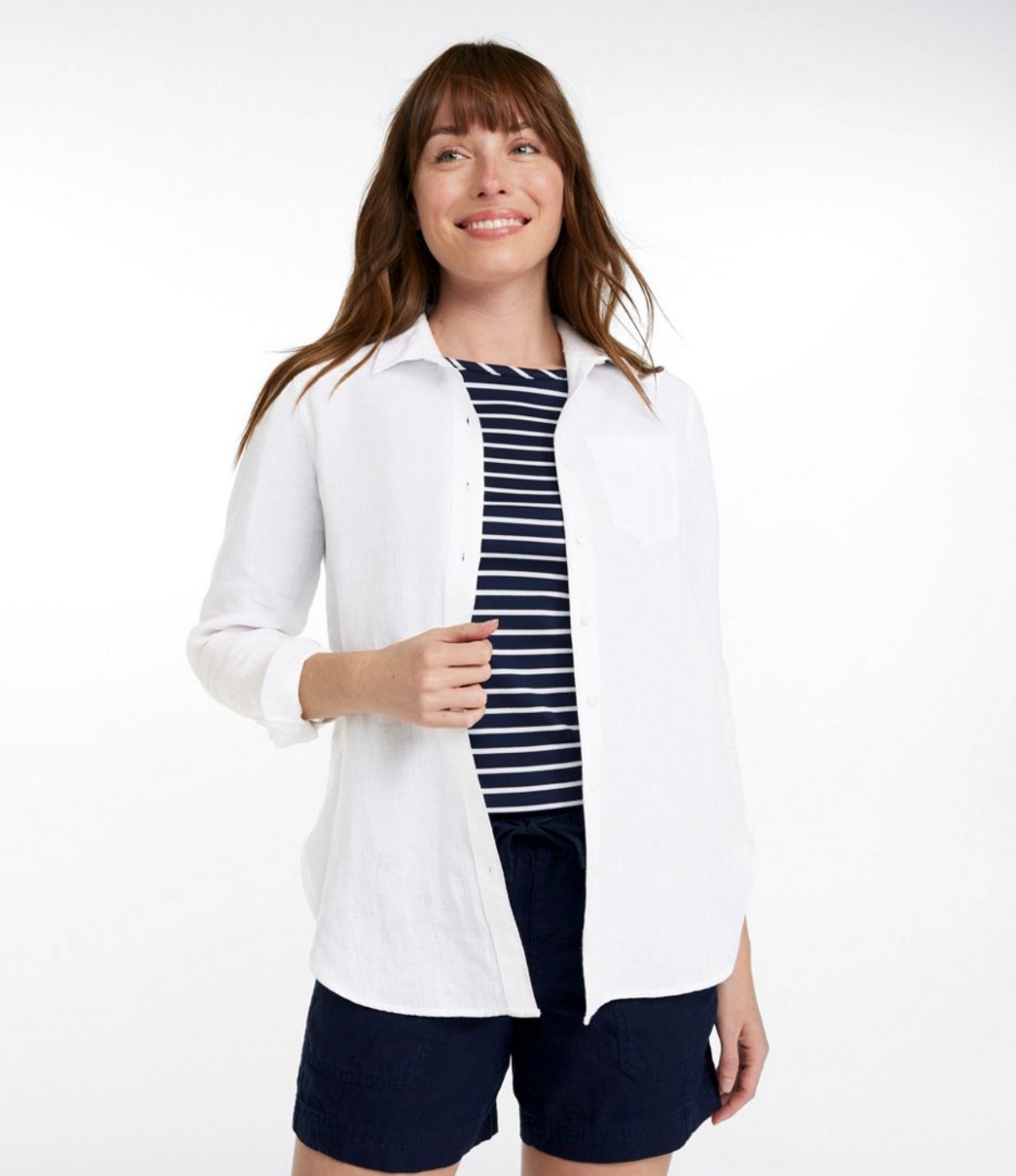 LL Bean Women's Premium Washable Linen Shirt, Tunic