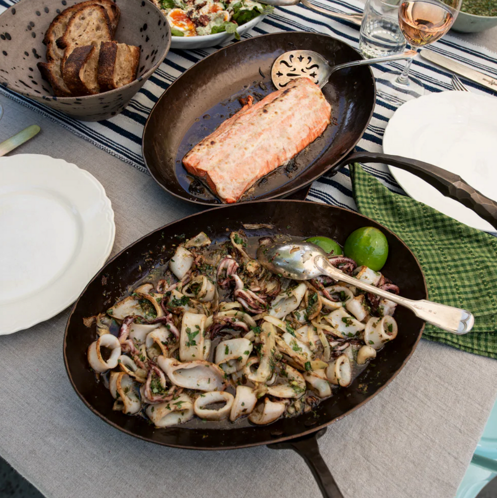 Smithey Farmhouse Fish Skillet Carbon Steel