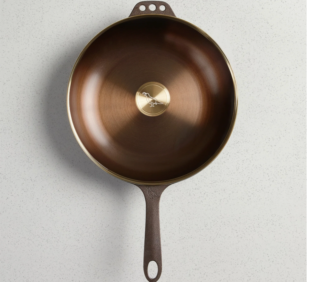 Smithey Ironware Deep Skillet + Glass Lid No. 11