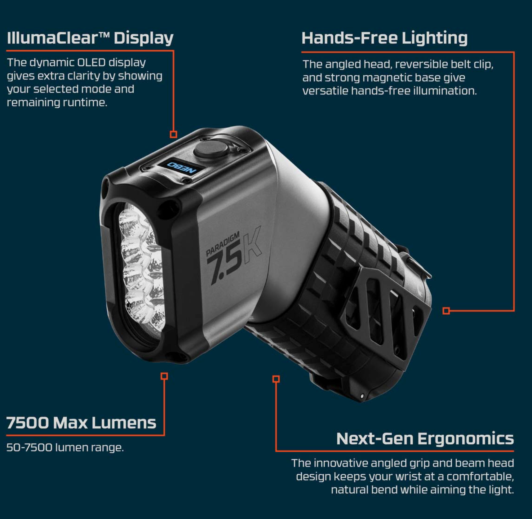 Nebo PARADIGM 7500 Flashlight