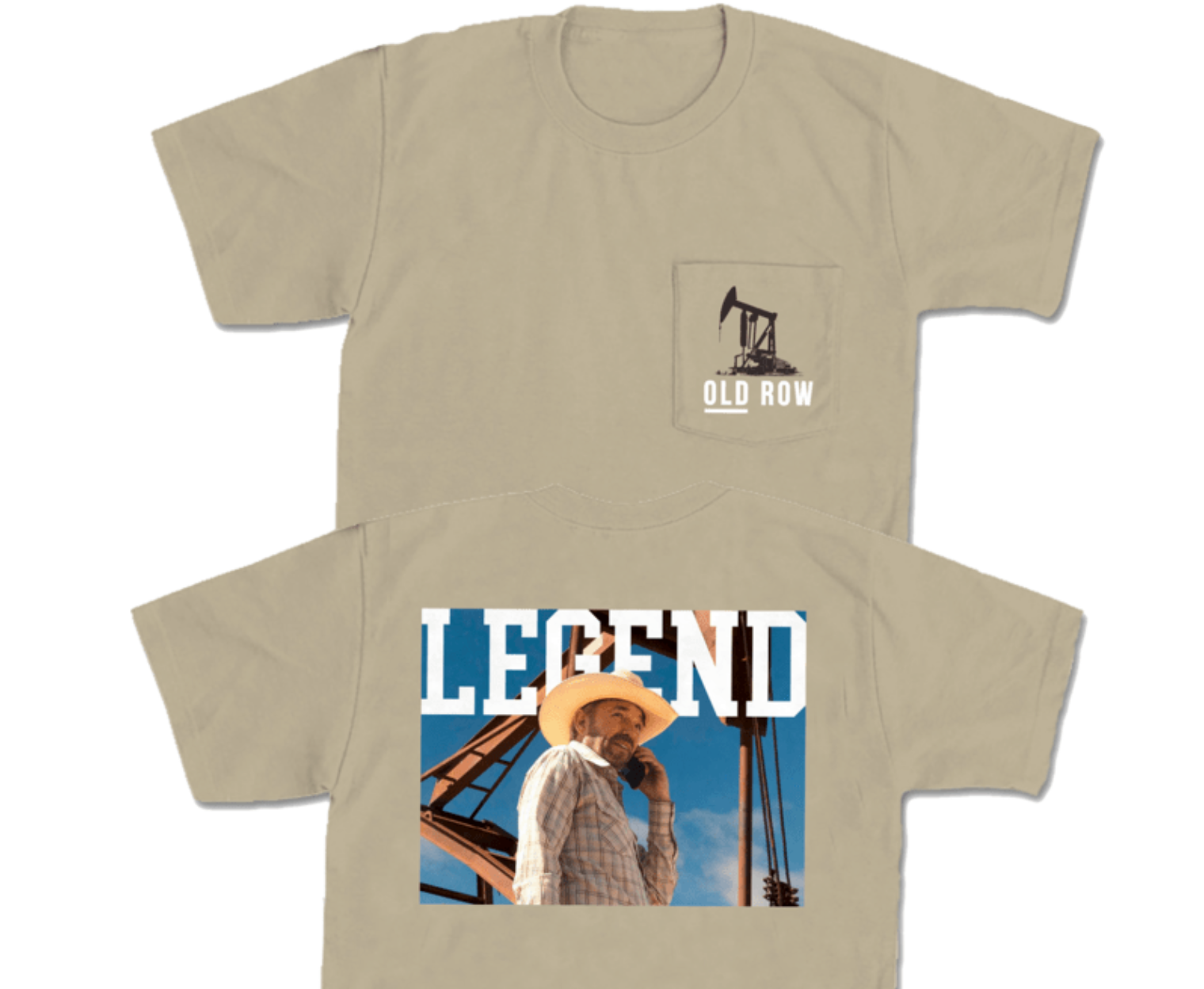 Old Row the Texas Oilman Legend Pocket Tee