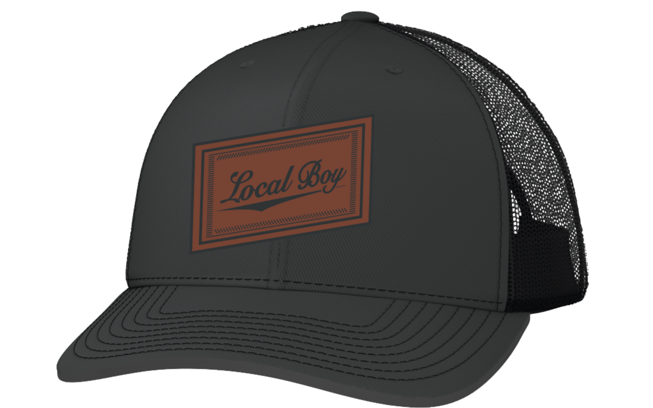Local Boy Leather Slant Charcoal/Black