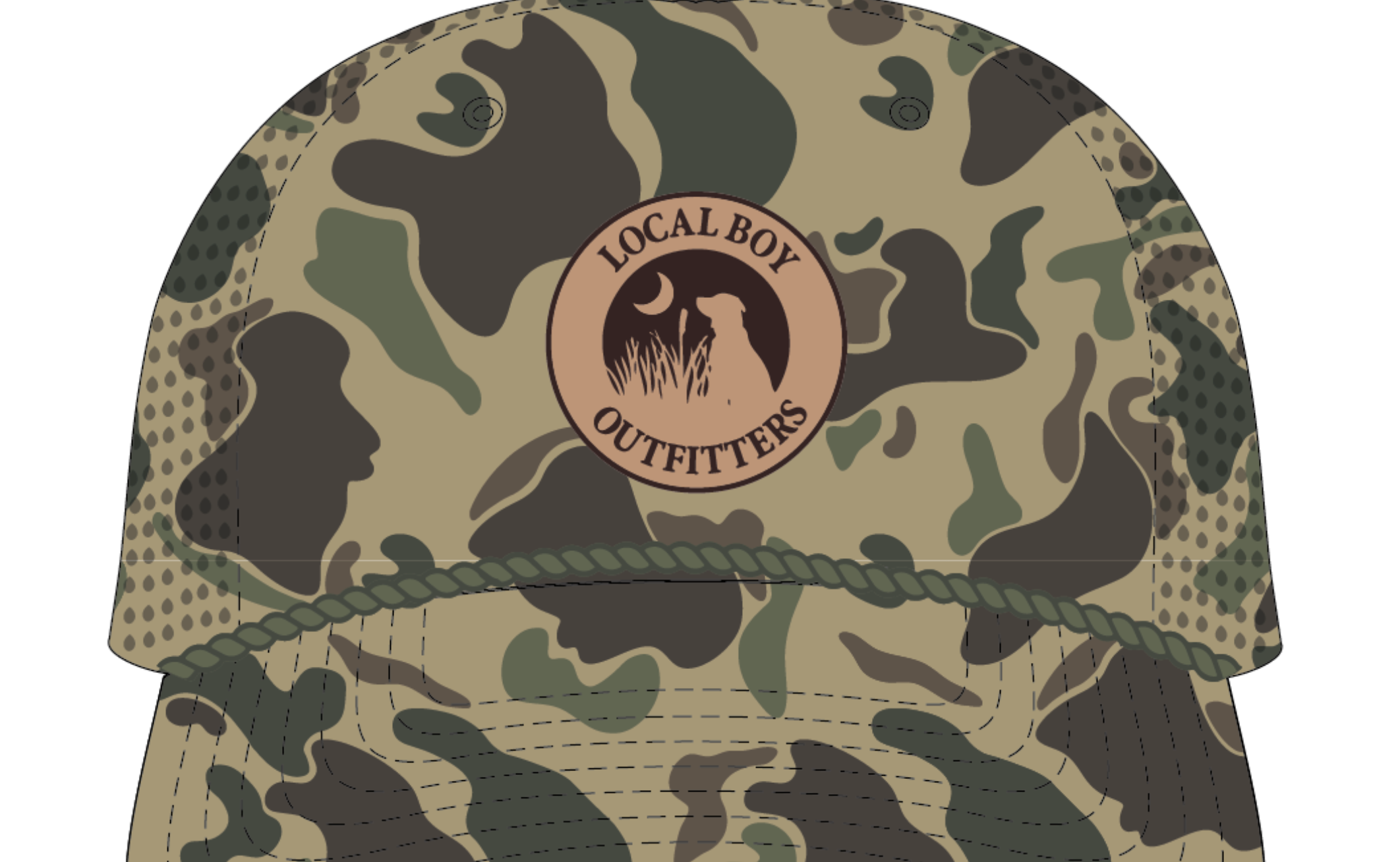 Local Boy Leather Patch Rope Hat