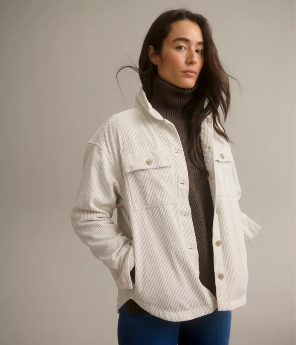 LL Bean Women's Comfort Corduroy Big Shirt
