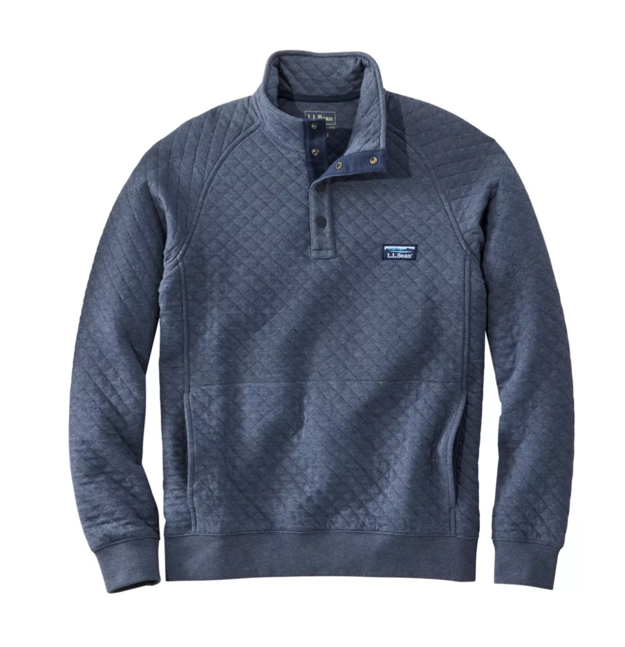 LL Bean Men's Quilted Sweatshirt, Mockneck