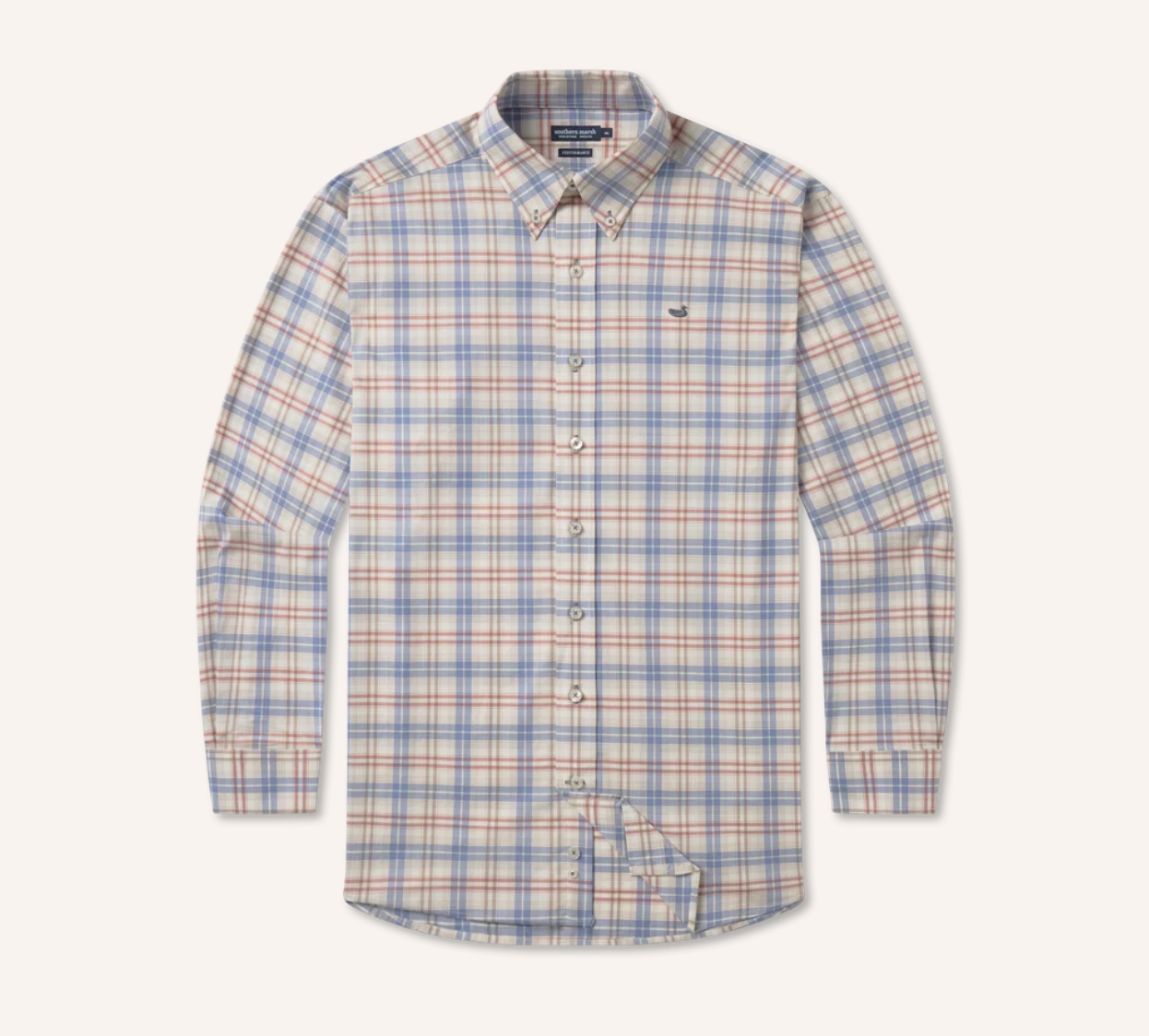 Southern Marsh Highlands Lattice Performance Dress Shirt