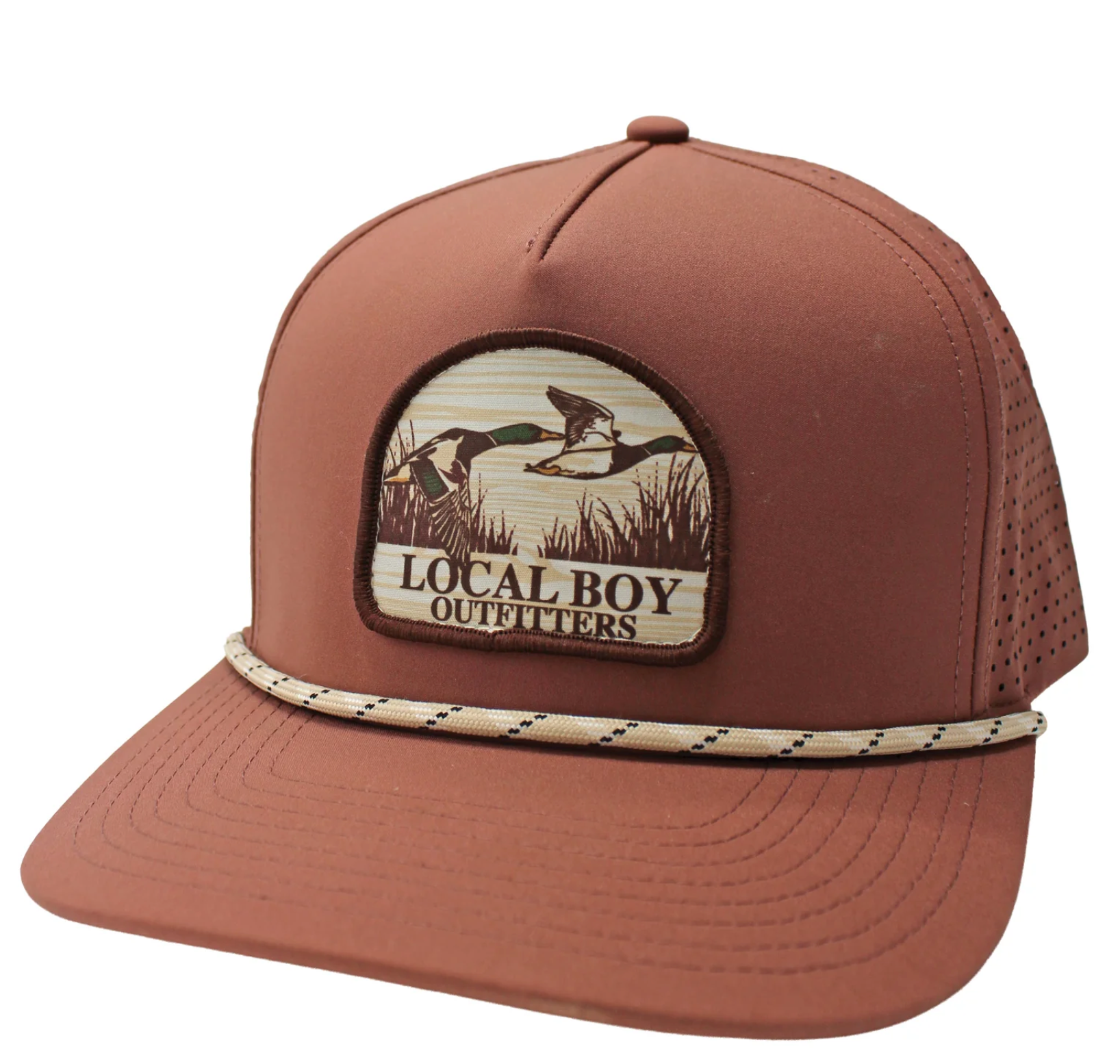 Local Boy Youth Mallard Marsh Path Perf Rope Hat