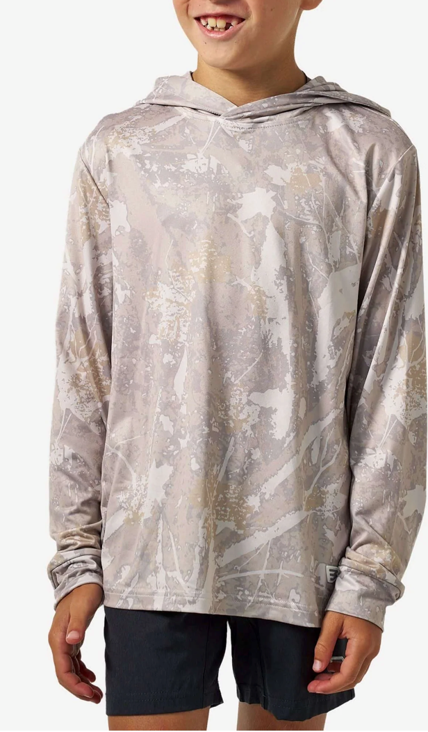 Burlebo Youth Performance Vintage Camo Long Sleeve Hoodie