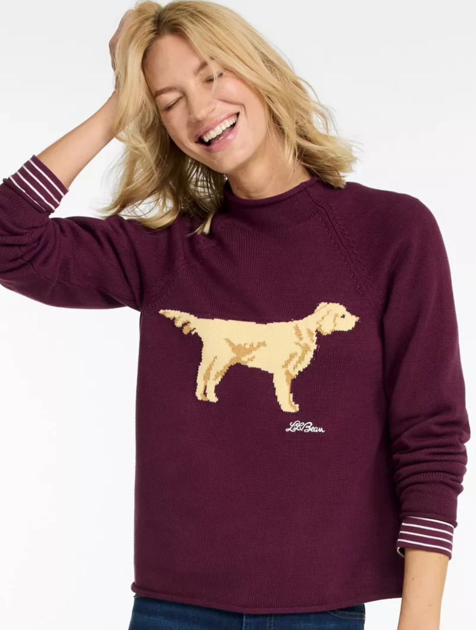 LL Bean Women's The Original Double L® Sweater, Novelty Rollneck