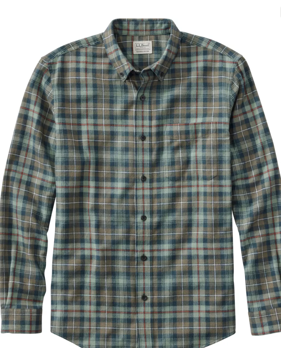 LL Bean Men's Scotch Plaid Flannel Shirt