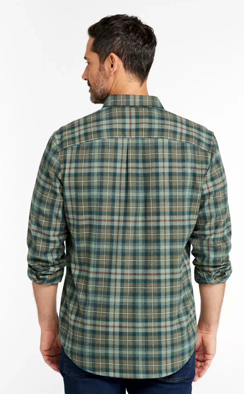 LL Bean Men's Scotch Plaid Flannel Shirt