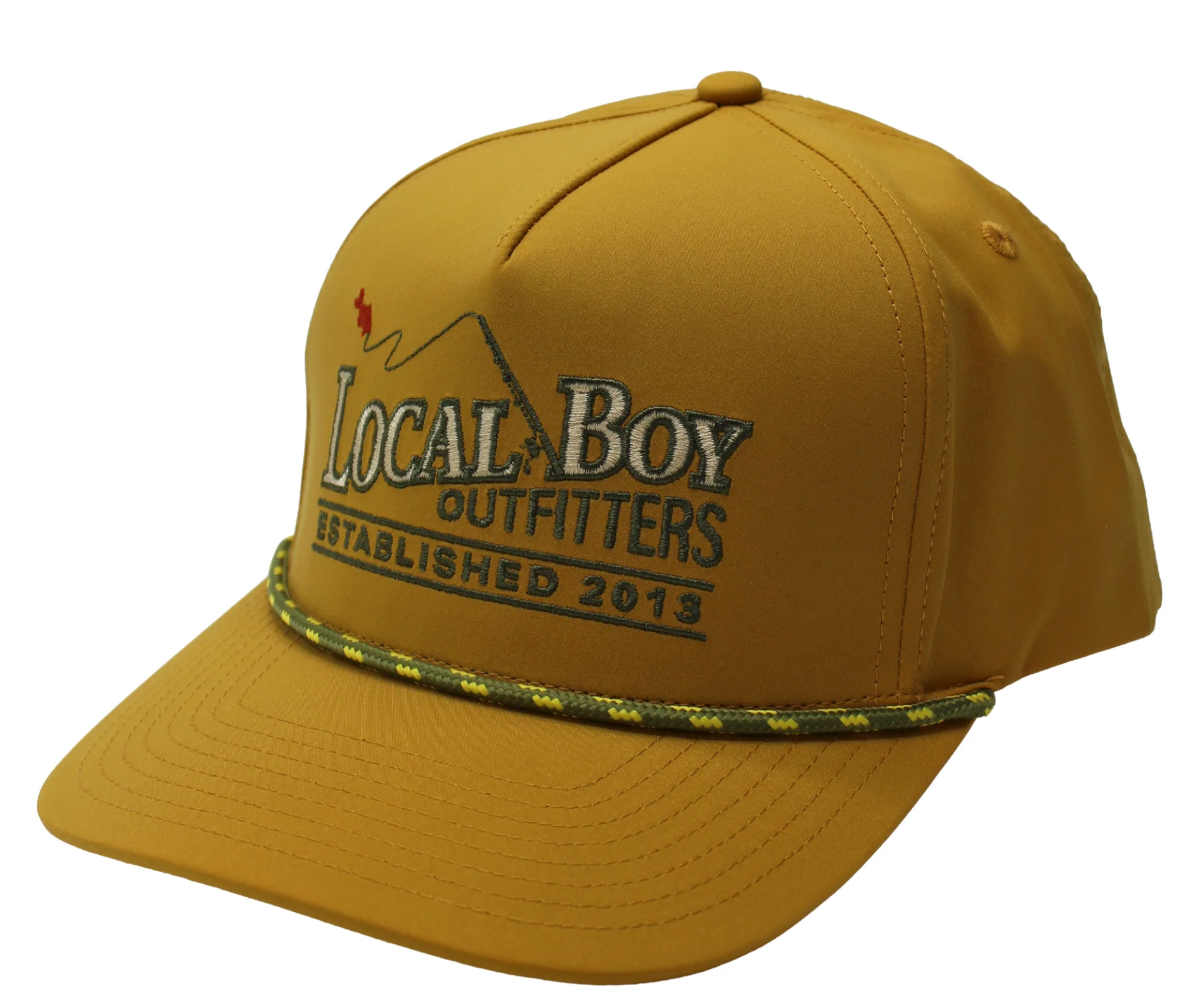 Local Boy Tight Lines High Crown Rope Hat