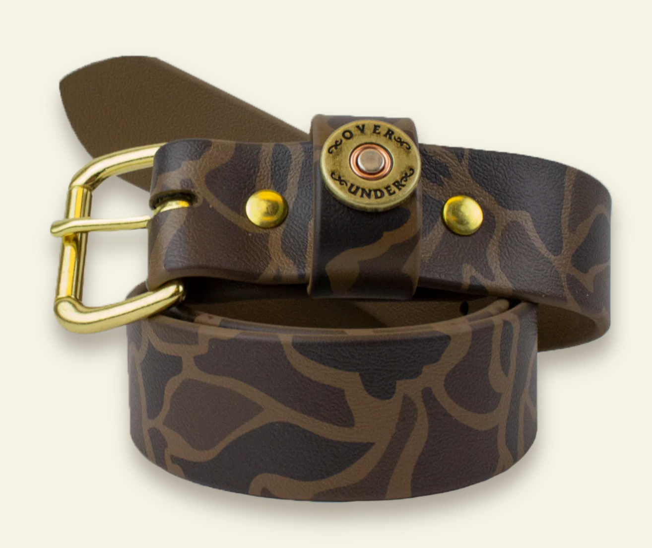 Over Under Unisex Waterproof Single Shot Leather Camo Belt