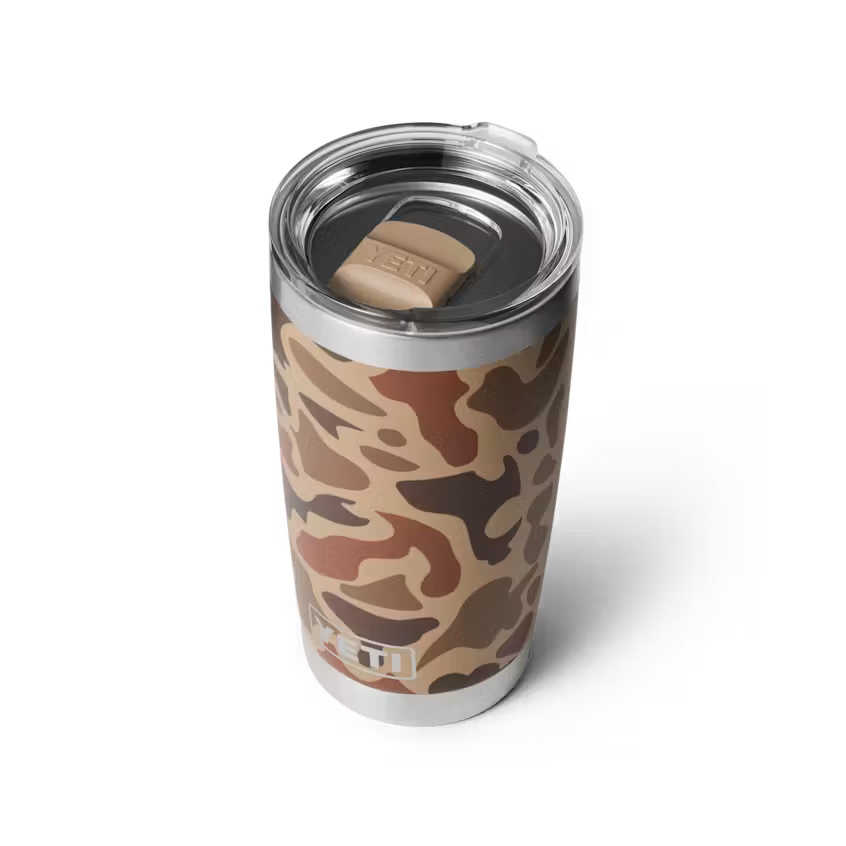 Yeti Drinkware Rambler 20oz Camo Tumbler Double Vacuum Insulated