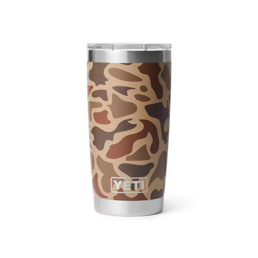 Yeti Drinkware Rambler 20oz Camo Tumbler Double Vacuum Insulated