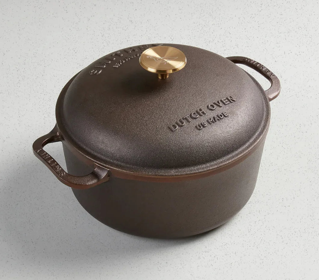Smithey Dutch Oven 5.5 QT Premium Cast Iron Cookware- Bronze