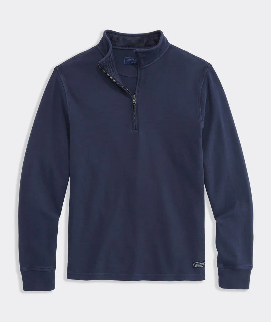 Vineyard Vines Men Coastline Performance Activewear Zip Top-Blue