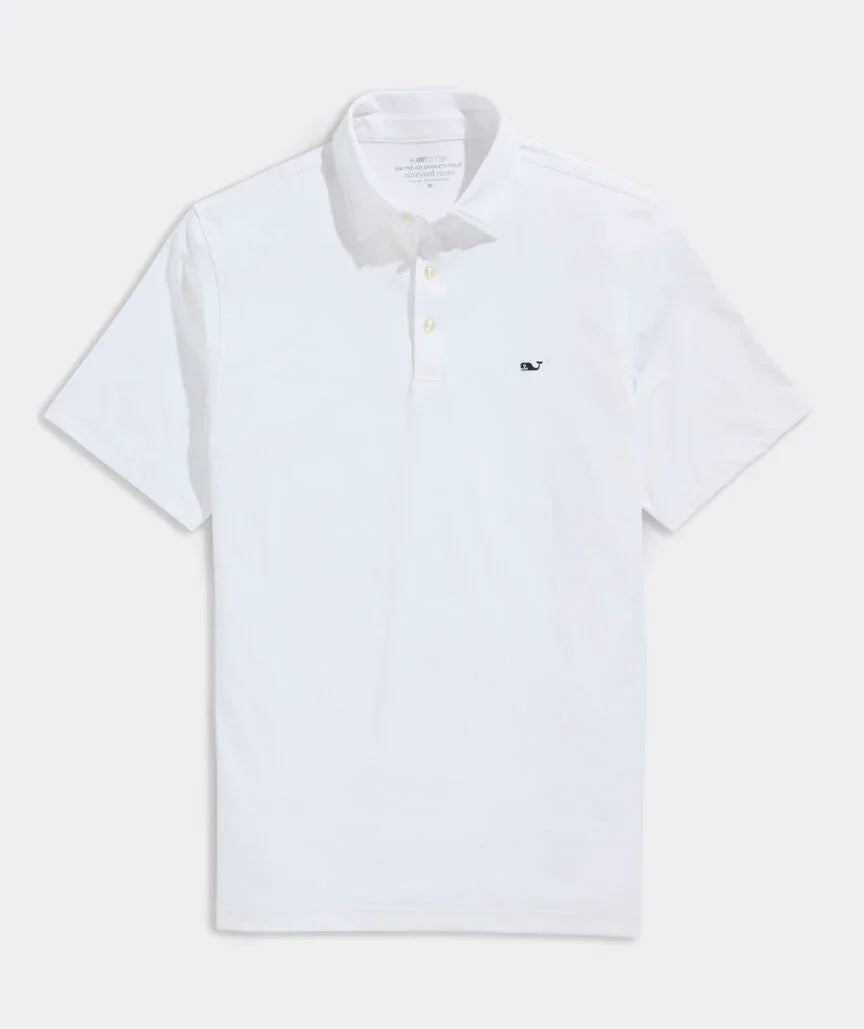 Vineyard Vines Performance Comfort Polo Shirt- White