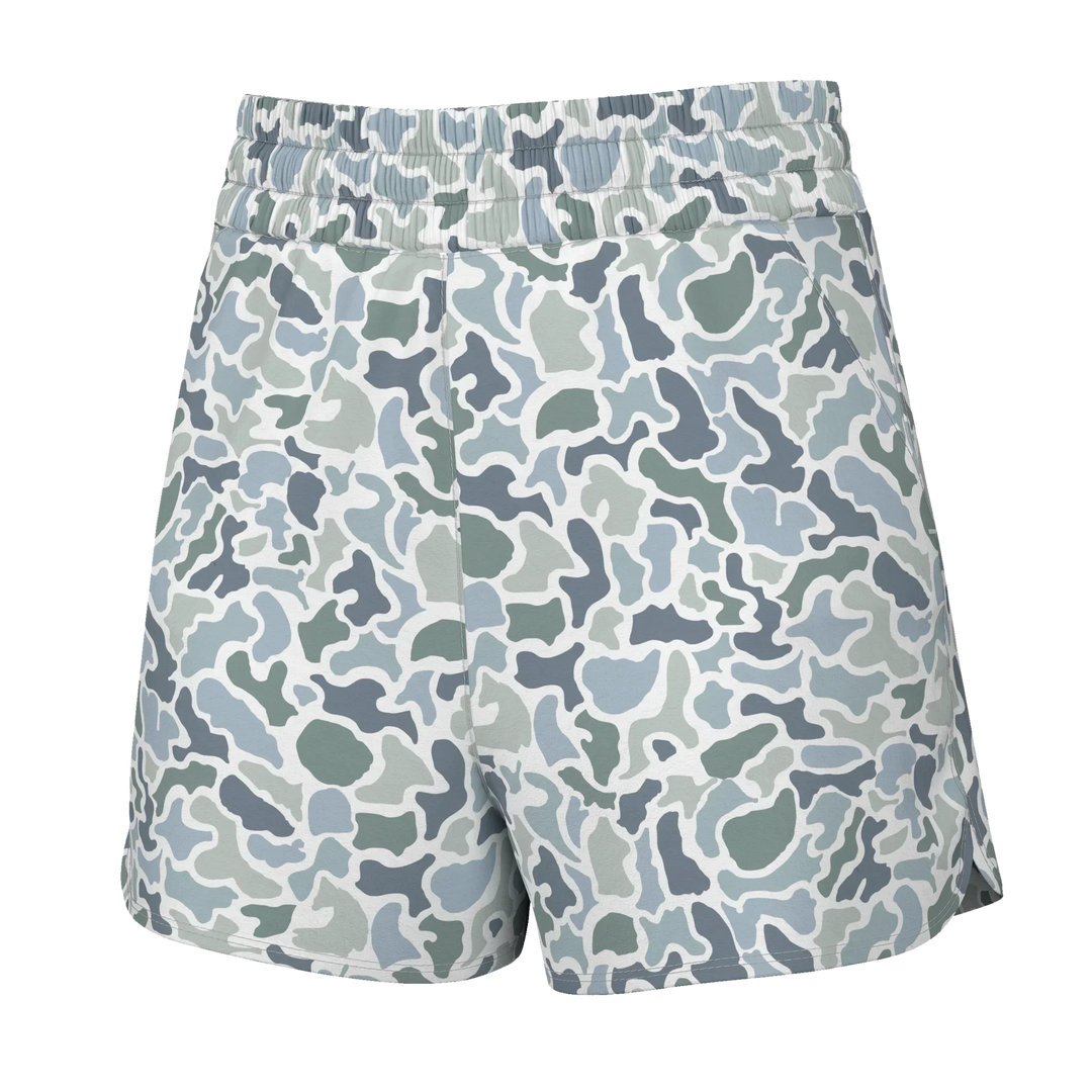Women's Local Girl Volley Camo Comfort Short- Blue Camo
