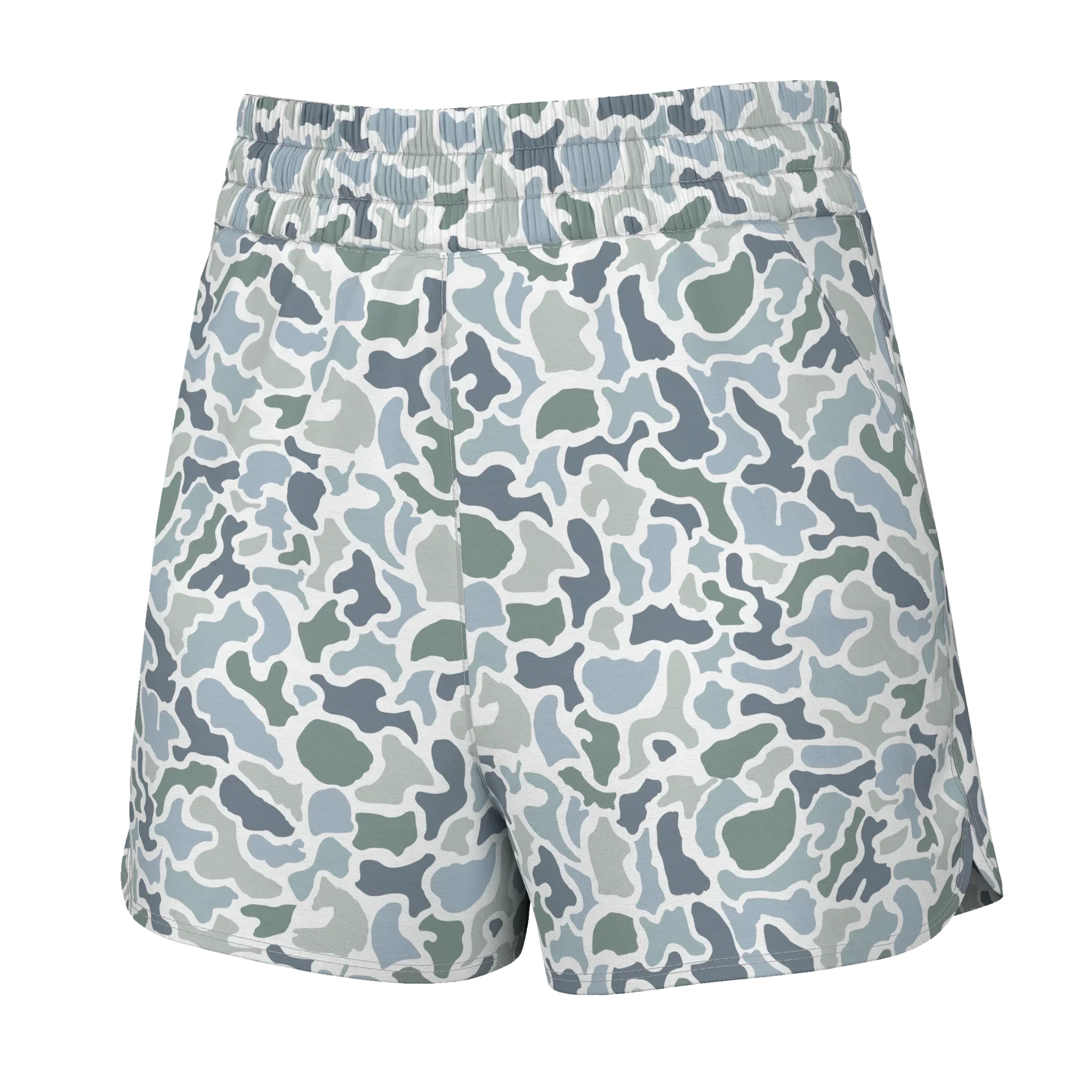 Women's Local Girl Volley Camo Comfort Short- Blue Camo