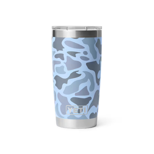 Yeti Drinkware Rambler 20oz Camo Tumbler Outdoor-Blue Camo