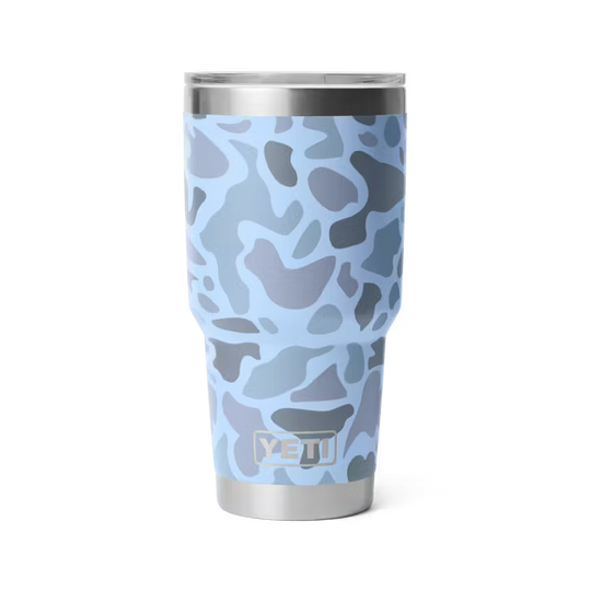 Yeti Rambler 30oz Camo Tumbler Vacuum Insulated-Blue Camo