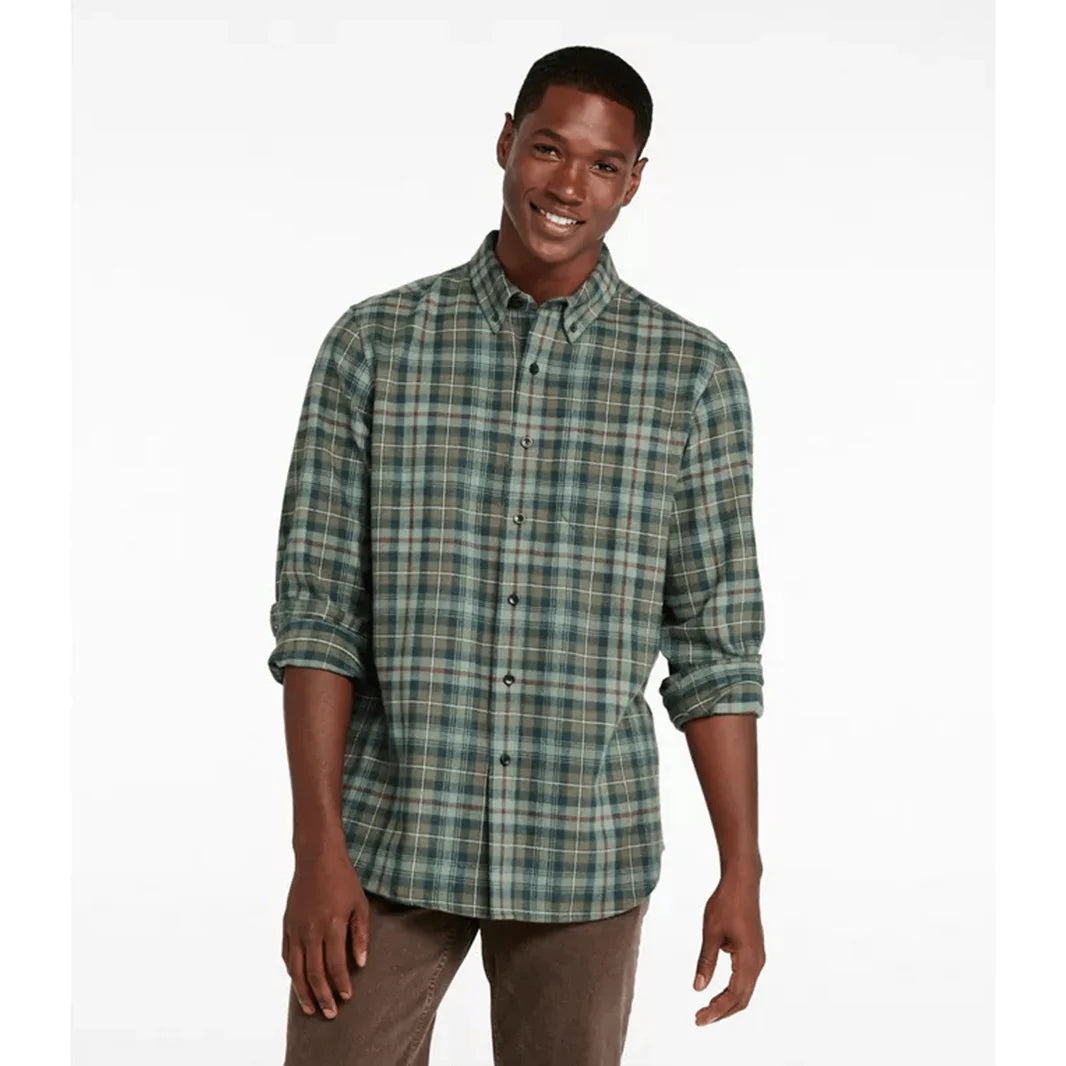 LL Bean Men's Scotch Plaid Flannel Shirt