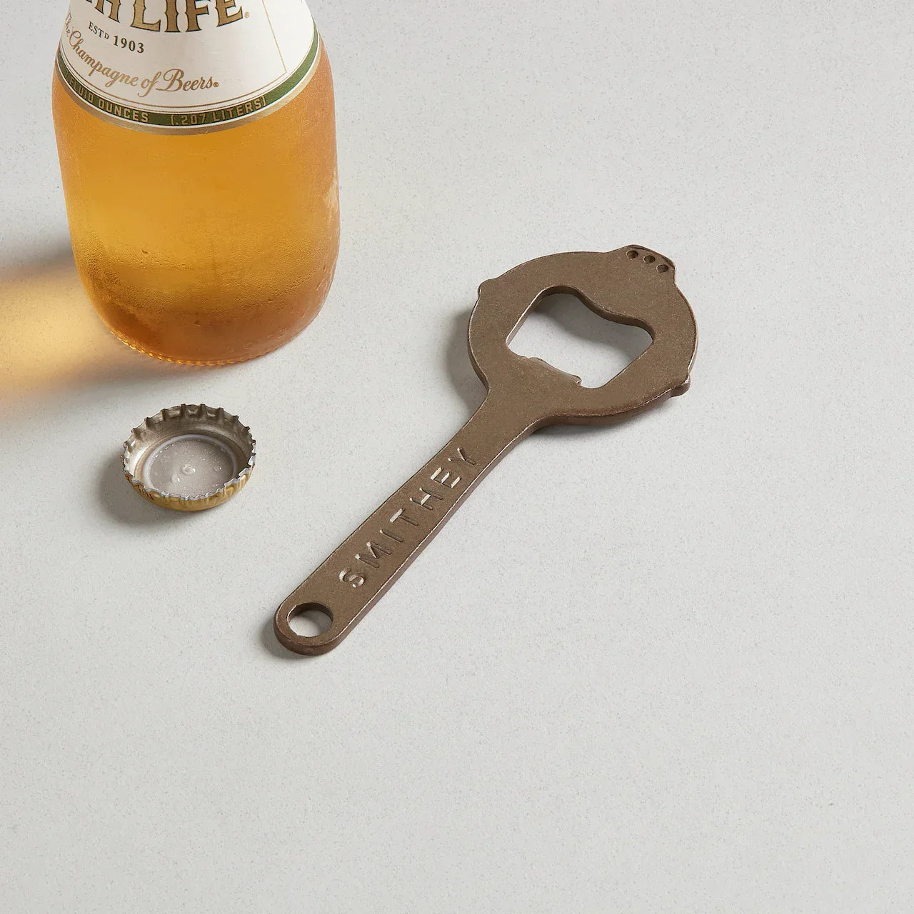 Smithey Bottle Opener Carbon Steel